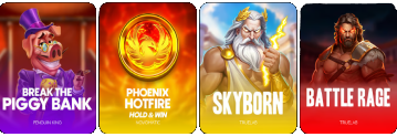 Banner med spill hos AquaWin Casino
